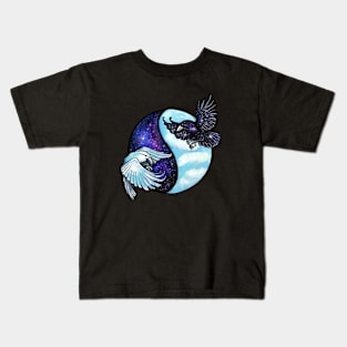 Yin and Yang Ravens Kids T-Shirt